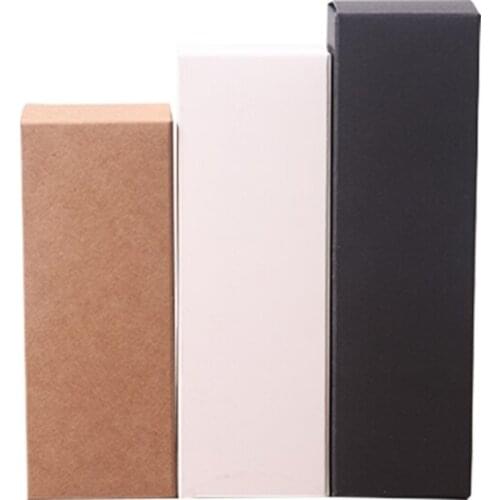 50pcs / 5x5x5/6/7/8/12cm Sizes Kraft Paper Box Diy Lipstick Perfume Essential Oil Bottle Packaging Boxes Valve Tube Package