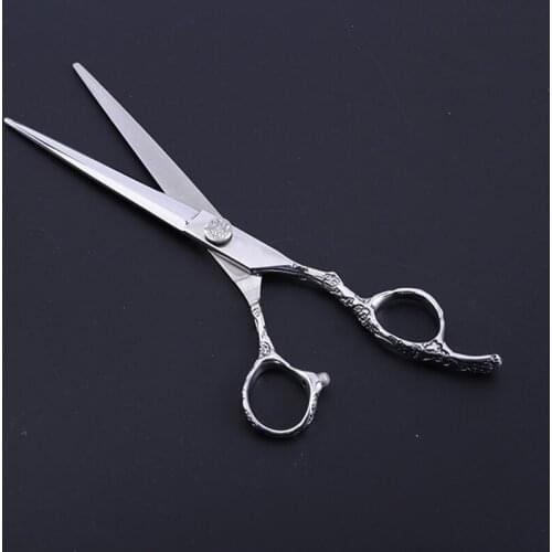 7 Inch Professional Hair Cutting Scissors, Sharp Blades Barber Mustache Scissors, Stainless Steel Hairdressing Scissors