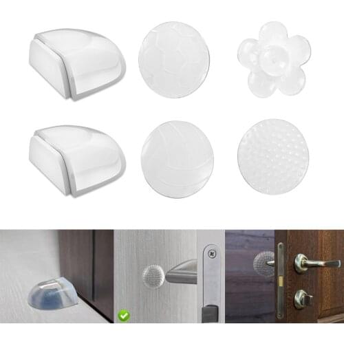 1pcs Acrylic Door Stopper No Need Punch Transparent Self Adhesive Door Holder Door Stop For Home Office Protect Walls And Furni