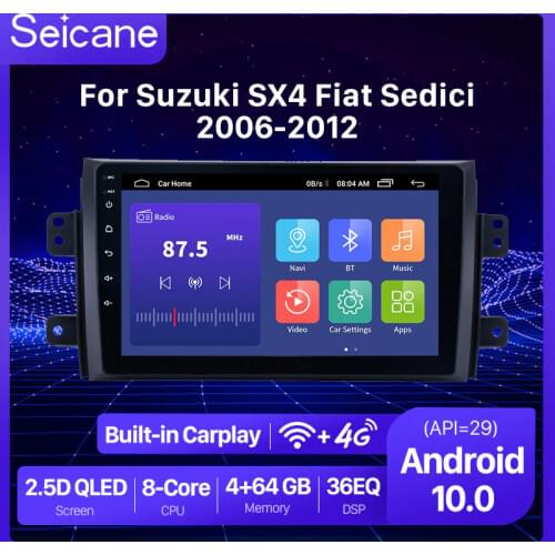 Seicane Android 10.0 2din Car Multimedia Player WIFI Bluetooth GPS Navigation For 2006 2007 2008 2009 2010 2011 2012 Suzuki SX4