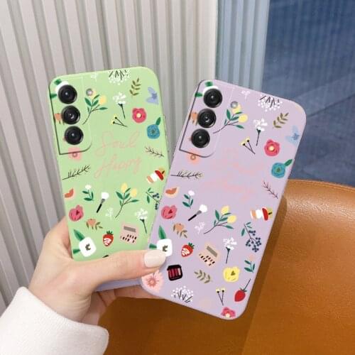 Small Flowers Phone Case For Samsung Galaxy S21 S20 FE S10 Ultra Plus Soft Back Cover On S10e Note 20 ultra 10 9 Plus Pro