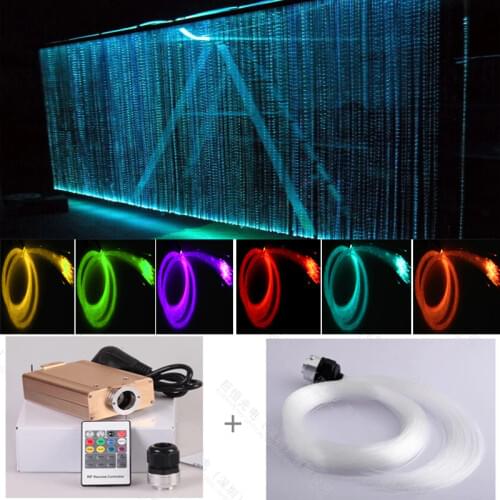 RGB color twinkle fiber optic waterfall light curtain