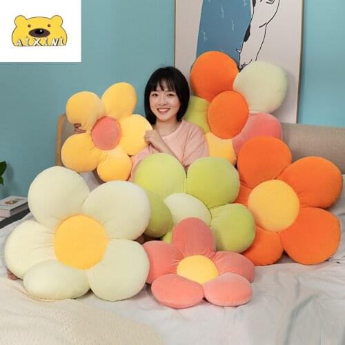 Flower Pillow Plushie Flower Seat Cushion Plush Floor Sunflower Decorative Tatami Chair Pillow Home Decor Outdoor Garden Cushion
