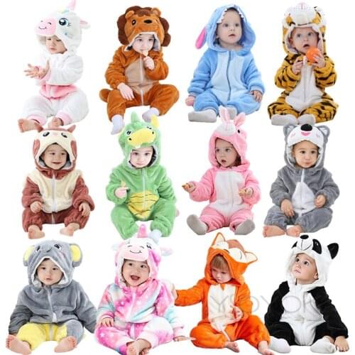 Baby Rompers Winter Kigurumi Panda Costume For Girls Boys Toddler Animal Jumpsuit Infant Clothes Pyjamas Kids Overalls ropa bebe