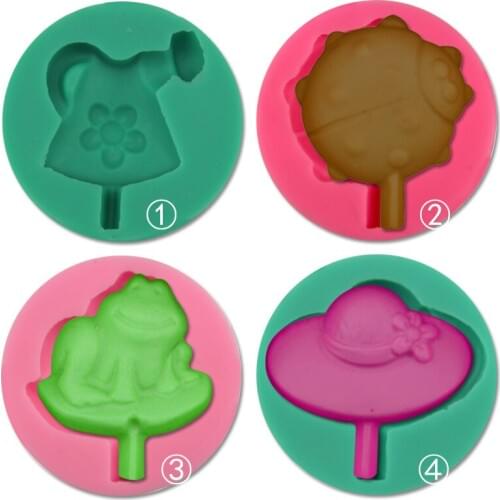 DIY Cartoon Animal Garden Theme Silicone Mold Fondant Cake Moulds Cupcake Chocolate Decoration Baking Tool FQ1891