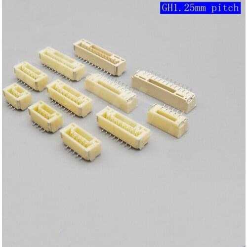 GH1.25 connector 1.25mm pitch Vertical stand-up header 2P-12P connector Interface