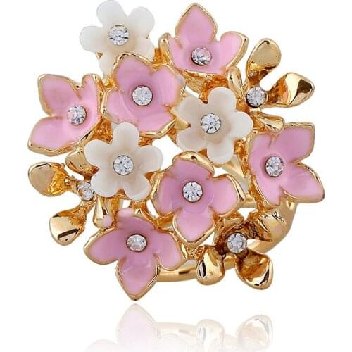 Amazing Silk Scarf Jewelry White Pink Crystal Three Round Zilver Scarf Buckle Wedding Brooch