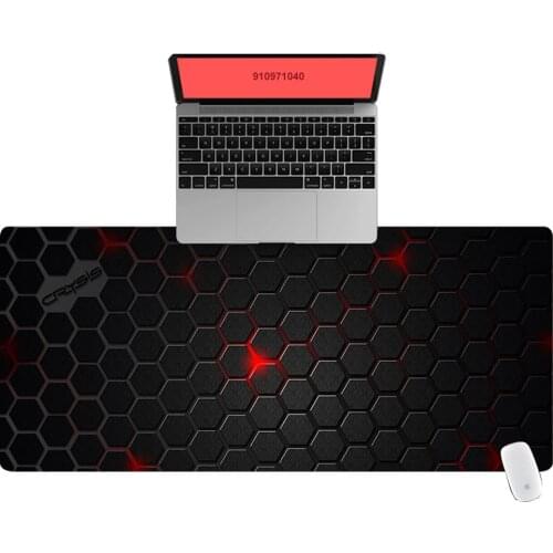 Red Texture 3D Hexagon Office Computer Desk Mat Table Keyboard Big Mouse Pad Laptop Cushion Desk Non-slip Mat Gamer Mousepad Mat