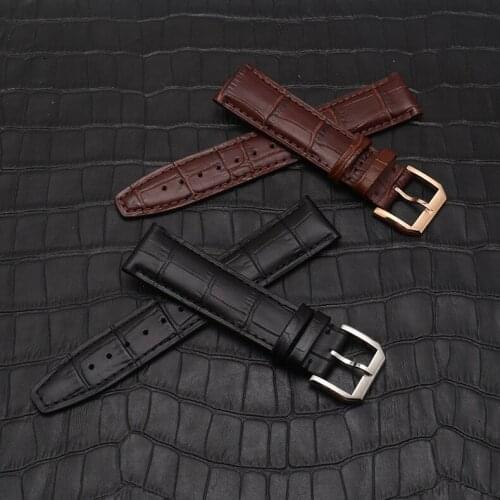 Leather Wristband Strap Stainless Steel Clasp For IWC Portofino Portuguese Pilot Little Prince Watch Accessories