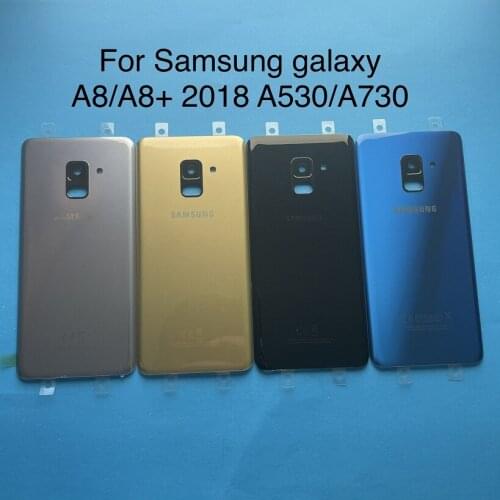 SAMSUNG Galaxy A8 A530 A530F A8 plus A730 Back Glass Battery Cover Rear Door Housing Case For SAMSUNG A8 2018 Back Glass Cover
