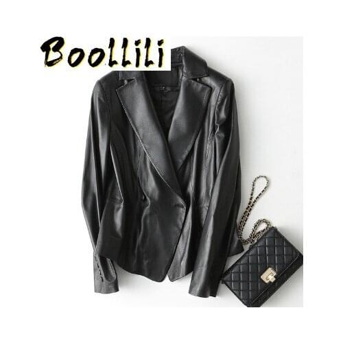 Boollili Real Genuine Leather Jacket Women Clothes 2020 Korean Sheepskin Coat Vintage Outwear Women Tops Spring Autumn OL Coats