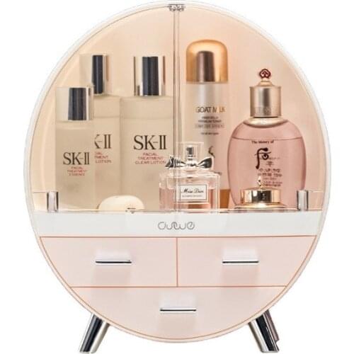 Fashion Drawer Makeup Storage Box Bathroom Brush Lipstick Holder Desktop Acrylic Jewelry Cosmetic Skin Care Organizer Rack