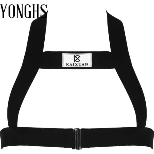 Mens Erotic Tank Tops O Ring Connected Elastic Strap Body Shoulder Chest Harness Belt Wetlook Hot Clubewear For Pole Dance Party