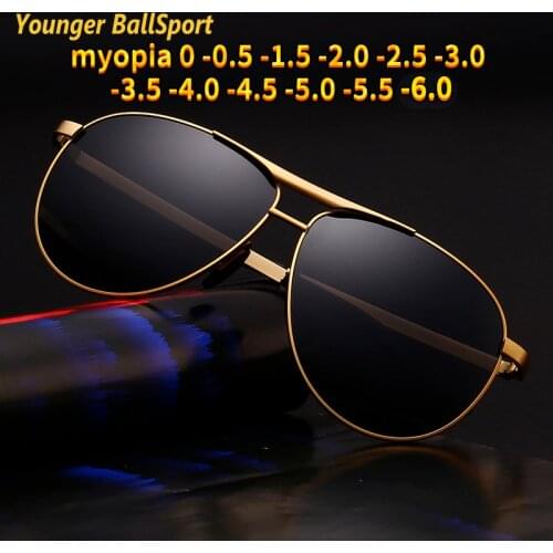 2021 Hot New Oval Polarized Men Sunglasses with Degree Car Driving Finished Nearsighted Eyeglasses fishing Myopia -0.5 To -6.0