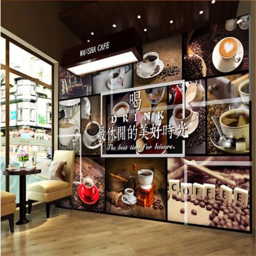 Coffee Production Photo Wallpapers Leisure Time Coffee Theme Restaurant Background Mural Cafe Industrial Decor Wall Paper 3D