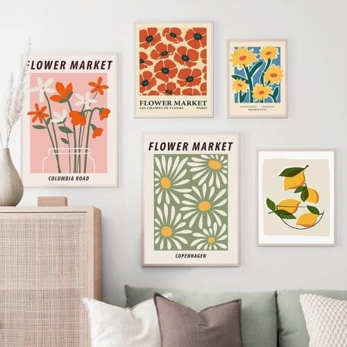 Wall Art Canvas Painting Fruit Market Strawberry Lemon Watermelon Nordic Posters And Prints Wall Pictures For Living Room Decor