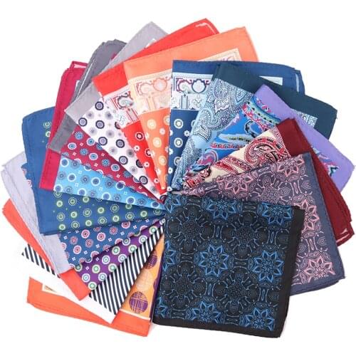 Tailor Smith New Arrival 30x30cm Big Size Handkerchief Men Fashion Chest Towel Paisley Floral Dot Soft Suit Hanky Pocket Squares