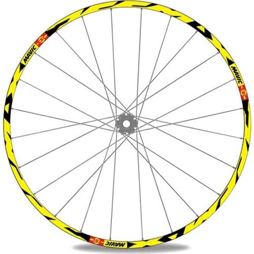 New big yellow wheel Mavik deemax dh sticker mountain wheel group rim bicycle sticker custom waterproof 29