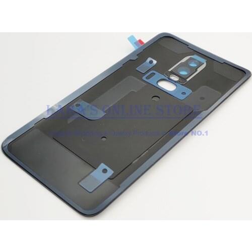 Original Glass cover for Oneplus 6 Back Battery Cover Door Rear Glass Oneplus 6T Battery Cover 1+ 6 Housing Case + Camera Lens