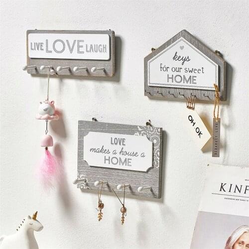 Home Decor Letter Hook Key Holder Wall Organizer Rectangle House Key Hook Shape Germ Door Opener Home Decoration Coat Hanger