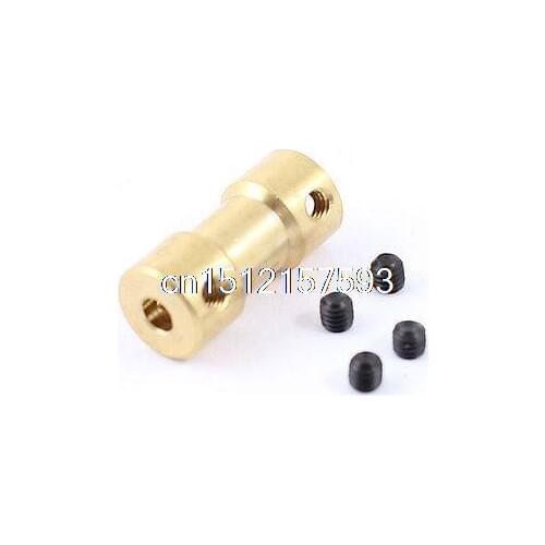 RC Airplane Helicopter 3.17mm to 5mm Brass Joint Motor Shaft Coupling Coupler