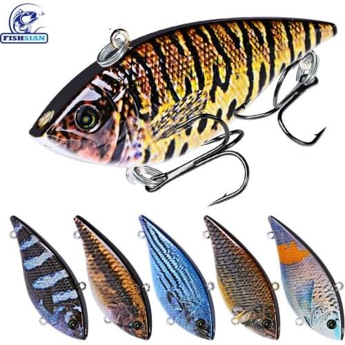 FISHSIAN Vib Fishing Lure 6.95cm 12g Lifelike Hard Bait Bass Fishing Tackle Bait Saltwater Lures Trout Isca Artificial Wobbler