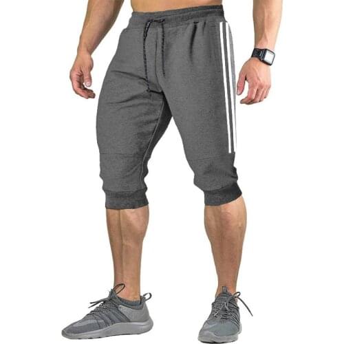 New Shorts Men Bermuda Shorts Men Hot Sale Summer Leisure Knee Length Shorts Color Patchwork Joggers Short Sweatpants Trousers