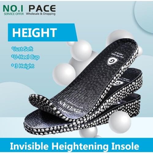 NOIPACE Height Increase Insoles For Women Men Boot Sole Popped Particle Shoes Templates Inserts Height Growth Cushioning Pads