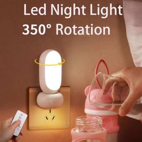 DC LED Wall Lamp Remote Control Nigh Lamp for Baby 3 Modes Bedside Night Light Home Ajustable Brightness Wireless Control