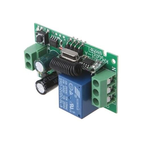 W3JD AC 220V 1CH RF 433MHz Wireless Remote Control Switch Module Learning Code Relay