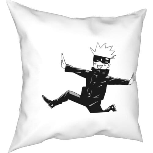 Satoru Gojo Funny cushions Living room Jujutsu Emperor Team Anime Manga cushions House decoration cushions Cover 40*40cm