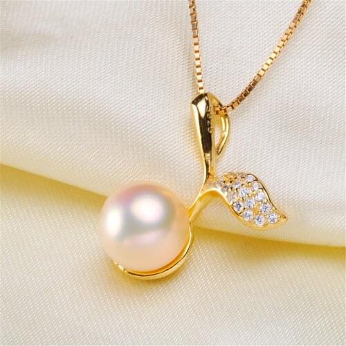 Factory Wholesale Real Solid S925 Sterling Silver Accessories DIY Jewelry Making Pearl Pendant For Women Charm Gift