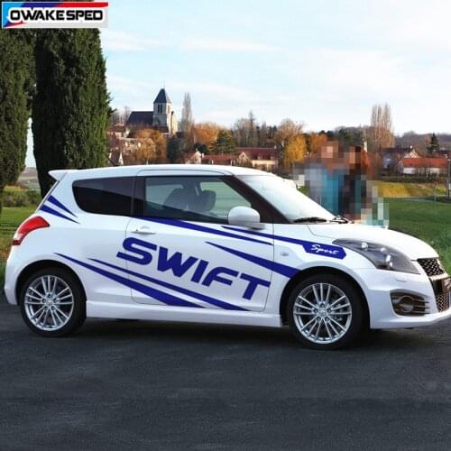 1set Whole Car Body Sticker Auto Door Side Decor Vinyl Decals For SUZUKI-Swift Sport Racing Styling Stripes Exterior Accessories