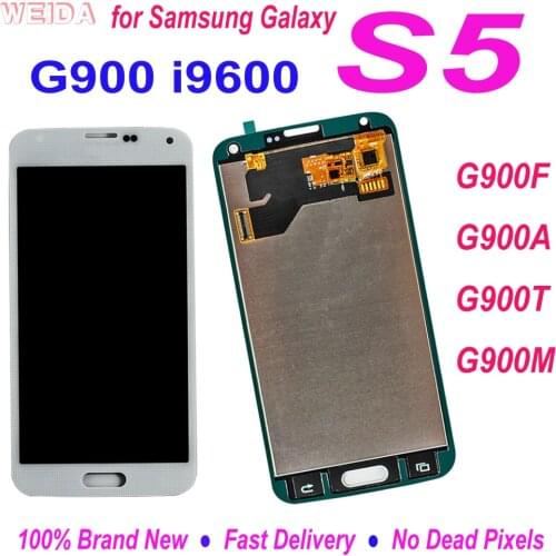 100% Tested LCD For Samsung Galaxy S5 i9600 G900 G900F G900A G900T G900M LCD Display Touch Screen Digitizer Assembly Replacement