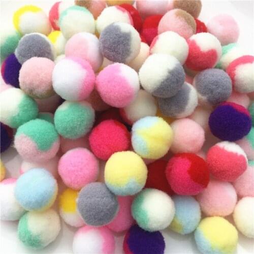 15mm to 30mm 20g Mix Size Gradient Color Pompom Fur Craft DIY Soft Pom Poms Wedding Decoration/Sewing On Cloth Accessories
