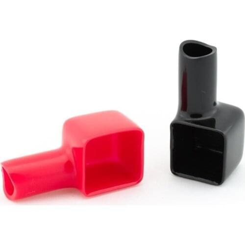 2pcs Universal Square Motorcycle Battery Terminals Rubber Covers Red&Black Fit For Bike Scooter For Kart ATV Dropship
