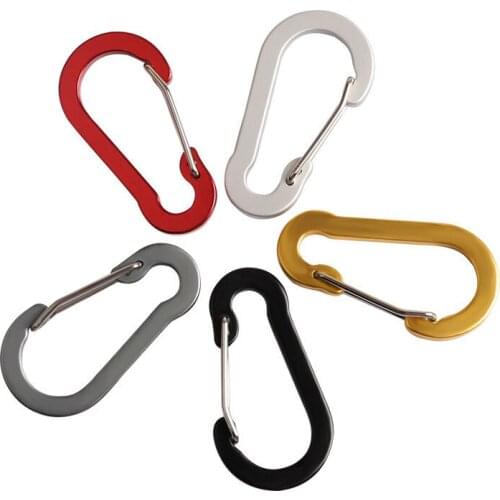 5Pcs Alloy Carabiner Keychain Outdoor Camping Climbing Snap Clip Lock Buckle Multi Tool Hook Fishing Tool Climbing Accessories