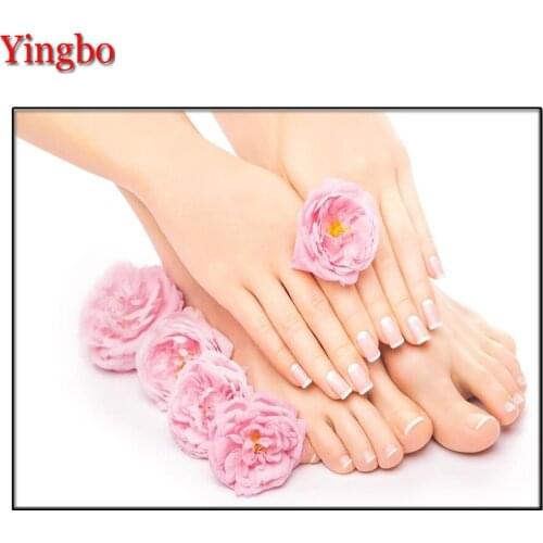 5d diamond painting embroidery Nail foot bath shop decoration art 3d diy handmade,5d rhinestones,full square round,cross stitch