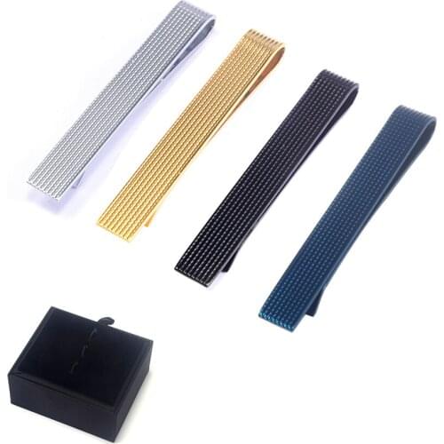 60*8MM Simple Tie Clips Business Mens Suit Ties Accessories Copper Tie Clip New Fashion Mens Jewelry Four Colors Available