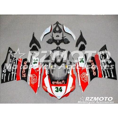 ACE KITS New ABS Injection Fairings For DUCATI 959 1299 2015 16 17 18 ABS Motorcycle Fairing Kit White Red T27