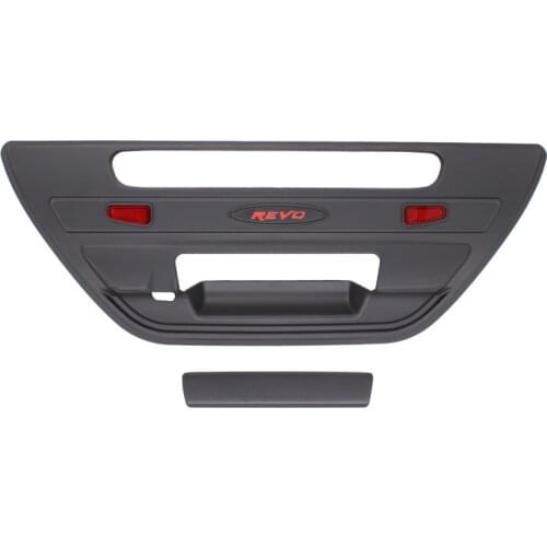For Toyota Hilux Accessories Back Door Decoration Tail Gate Rear Door Handle Cover For REVO 2015- ABS Matt Black Trunk Trim