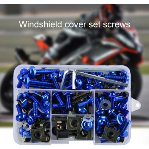 177Pcs Fairing Screws Universal Motorcycle Refit Accessories Metal Motorcycle Fairing Bolt for Industry Workshop Home Office