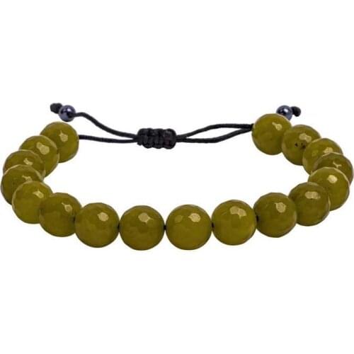 Bevel Agath Stone Bracelet