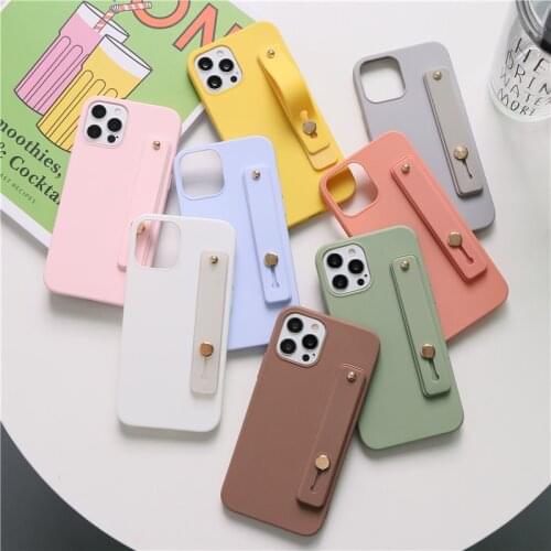 For Samsung Galaxy A72 A52 A32 S21 S20 FE Ultra S8 S9 S10 Plus A50 A70 A51 A71 A31 A41 A12 A21S A02S Wrist Strap Candy TPU Case