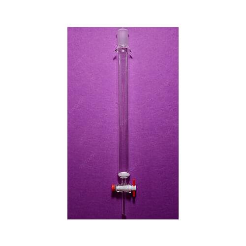 Chromatography Column,250ML,OD 35mm,24/40,Body Length 300MM,PTFE Stopcock