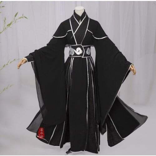 Anime Tian Guan Ci Fu He Xuan Cosplay Sha Po Lang Chang Geng Costume MO DAO ZU SHI Song Zichen Costumes Black Hanfu Outfit