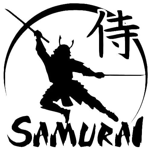 Car Sticker Cool Powerful Japanese Samurai Warrior Decal Soldier Covering The Body Vinyl 13.2*13.1CM T-00022