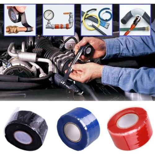 1.5M Waterproof Silicone Performance Repair Tape Self adhesive Strong Black Rubber Silicone Bonding Tape Self Fusing Wire