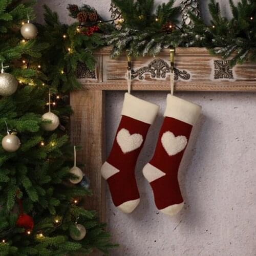 Cute Christmas Hanging Classic Socks Children Candy Gift Packing Pouch Christmas Tree Hanging Pendant Home Embellishment