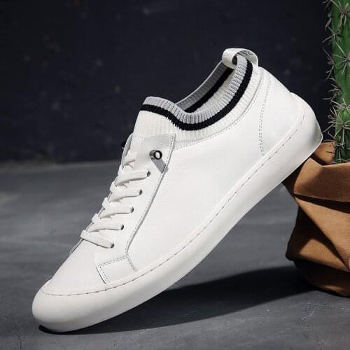 Genuine Leather Mens shoes Comfortable Outdoor Casual Shoe High Quality Cow Leather Men Flats